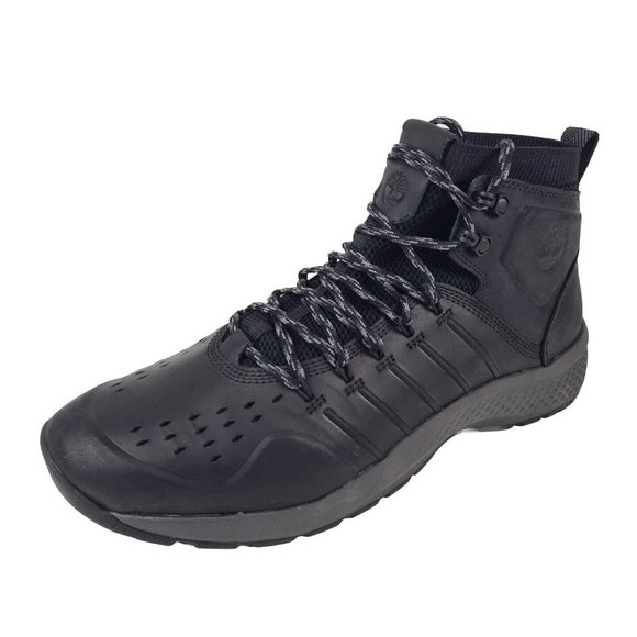 Timberland Flyroam Trail Mid Mens Black Boots Hiking Leather Size 11